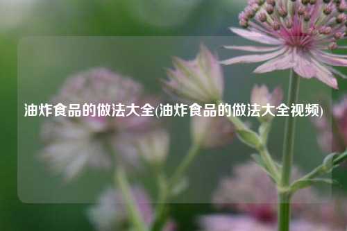 油炸食品的做法大全(油炸食品的做法大全视频)